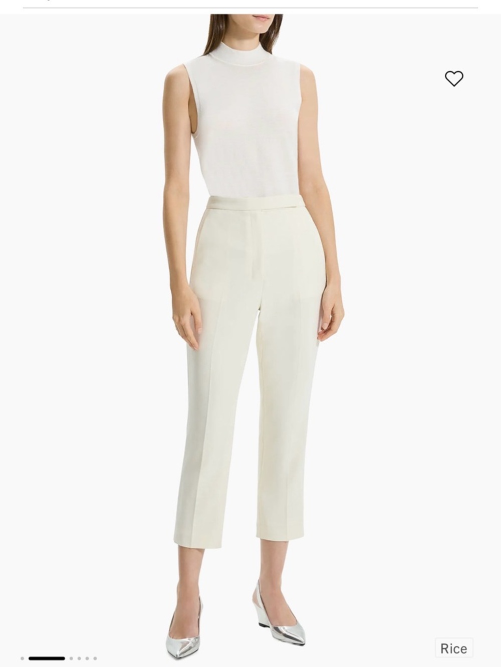 Theory Slim High-Rise Crop Pants Size 10/30 $295 Retail